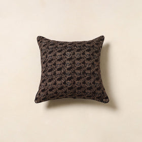 Black - kalamkari cotton cushion cover 38 - handcrafted