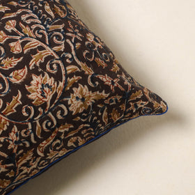 Black - kalamkari cotton cushion cover 54 - handcrafted