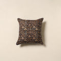 Black - kalamkari cotton cushion cover 54 - handcrafted