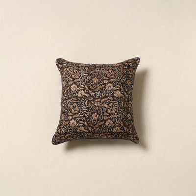 Black - kalamkari cotton cushion cover 54 - handcrafted
