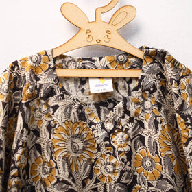 Black - kalamkari cotton kids kaftan (3-4 years) 47