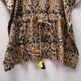 Black - kalamkari cotton kids kaftan (3-4 years) 47
