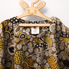 Black - kalamkari cotton kids kaftan (3-4 years) 52