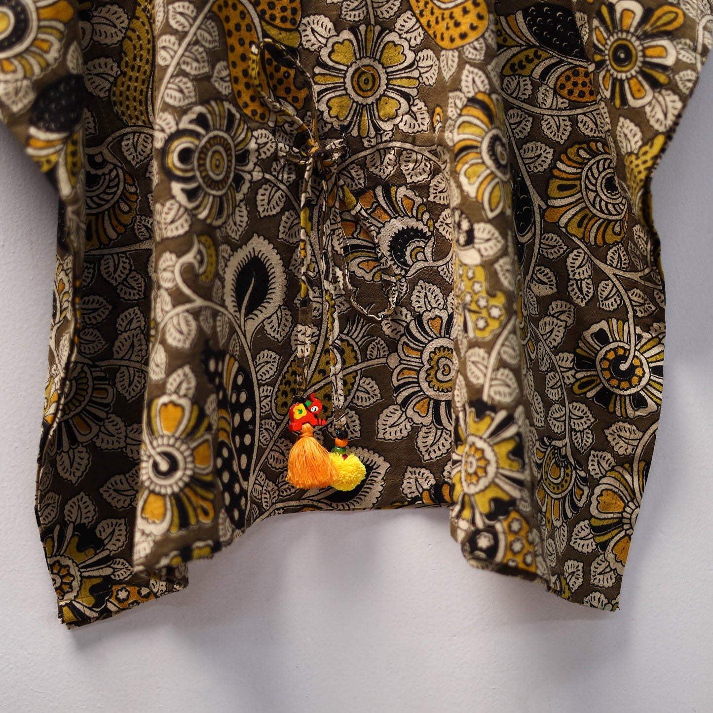 Black - kalamkari cotton kids kaftan (3-4 years) 52