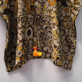 Black - kalamkari cotton kids kaftan (3-4 years) 52