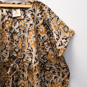 Black - kalamkari cotton kids kaftan (3-4 years) 55