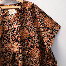 Black - kalamkari cotton kids kaftan (3-4 years) 59