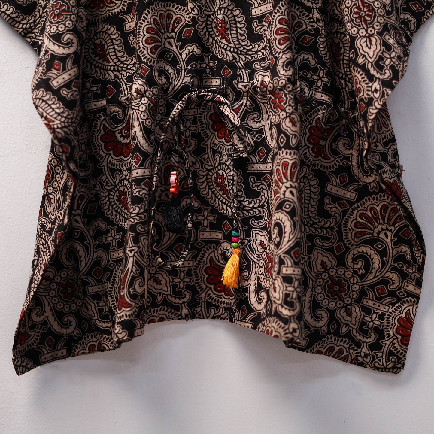 Black - kalamkari cotton kids kaftan (3-4 years) 82