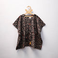 Black - kalamkari cotton kids kaftan (3-4 years) 82