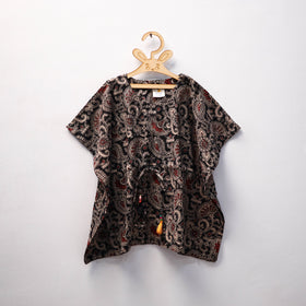 Black - kalamkari cotton kids kaftan (3-4 years) 82