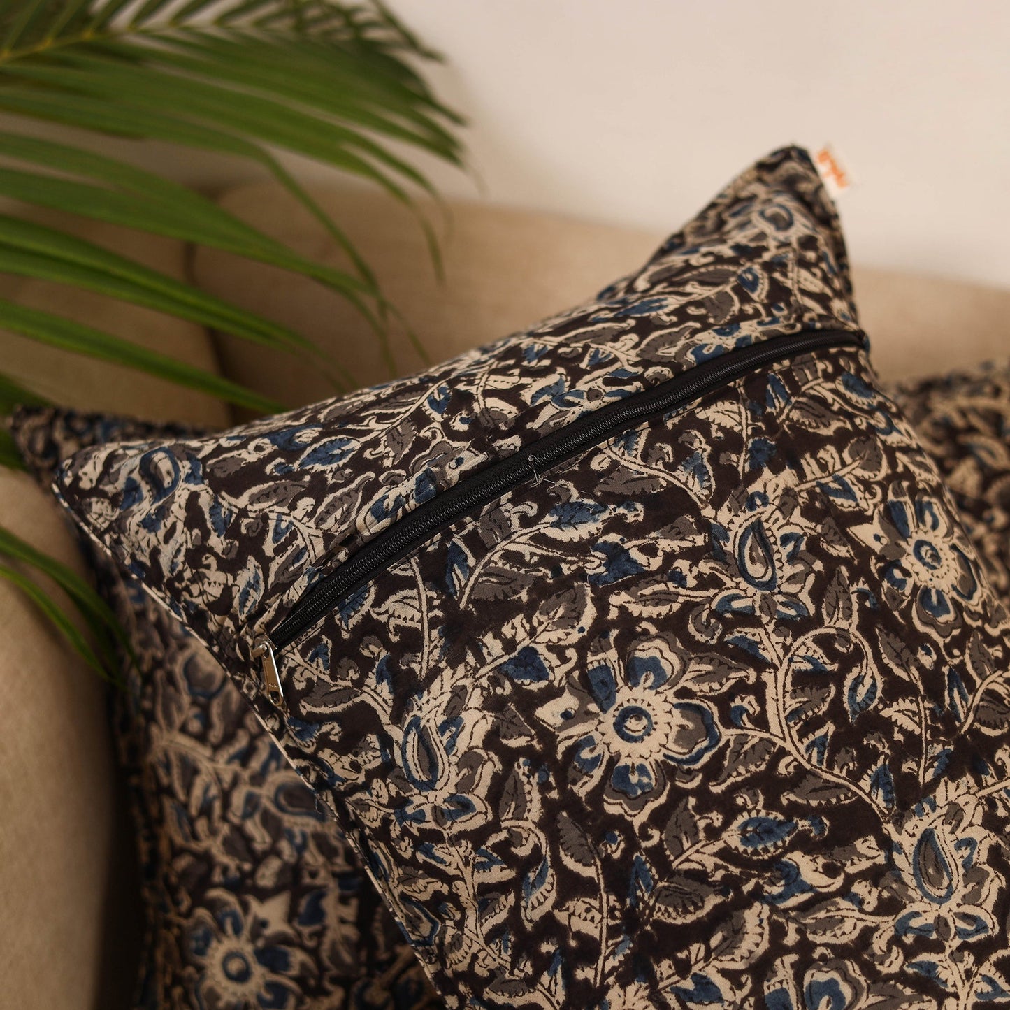 Kalamkari cotton pillow covers (set of 2) 19 - handcrafted