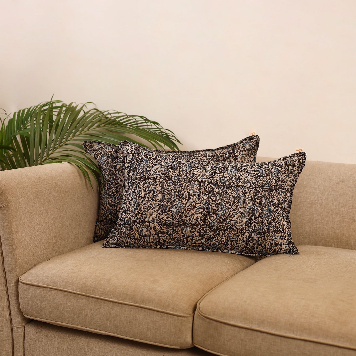 Kalamkari cotton pillow covers (set of 2) 20 - handcrafted