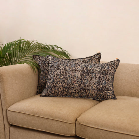 Kalamkari cotton pillow covers (set of 2) 20 - handcrafted