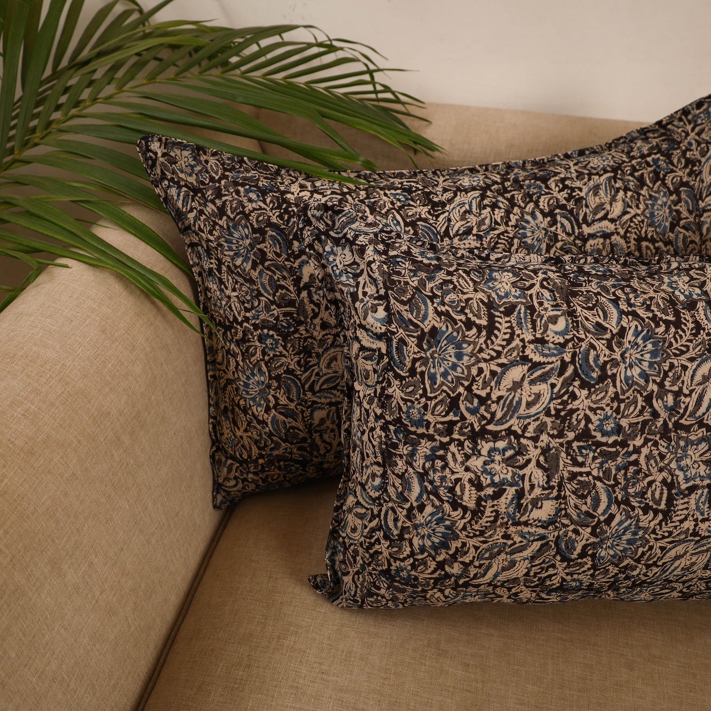 Kalamkari cotton pillow covers (set of 2) 20 - handcrafted