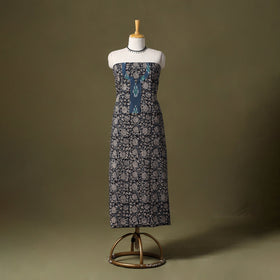 Black - kalamkari cotton unstitched kurta material (3m) 25