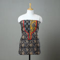 Black - kalamkari cotton unstitched kurta material