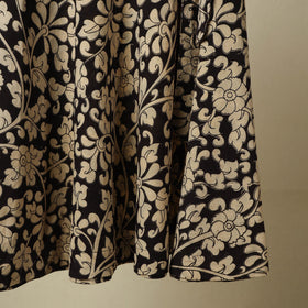 Black - kalamkari cotton wrap around skirt 08 - handcrafted