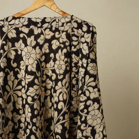 Black - kalamkari cotton wrap around skirt 08 - handcrafted