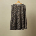 Black - kalamkari cotton wrap around skirt 65 - handcrafted