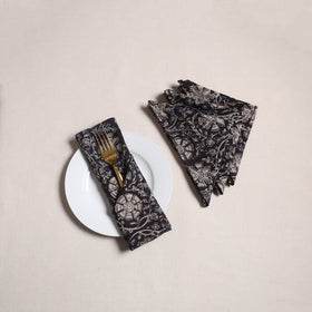 Kalamkari hand table napkins (set of 4) 02 - handcrafted