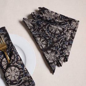 Kalamkari hand table napkins (set of 4) 02 - handcrafted