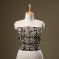 Black - kalamkari hand embroidery cotton blouse piece 22