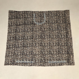Black - kalamkari hand embroidery cotton blouse piece 23