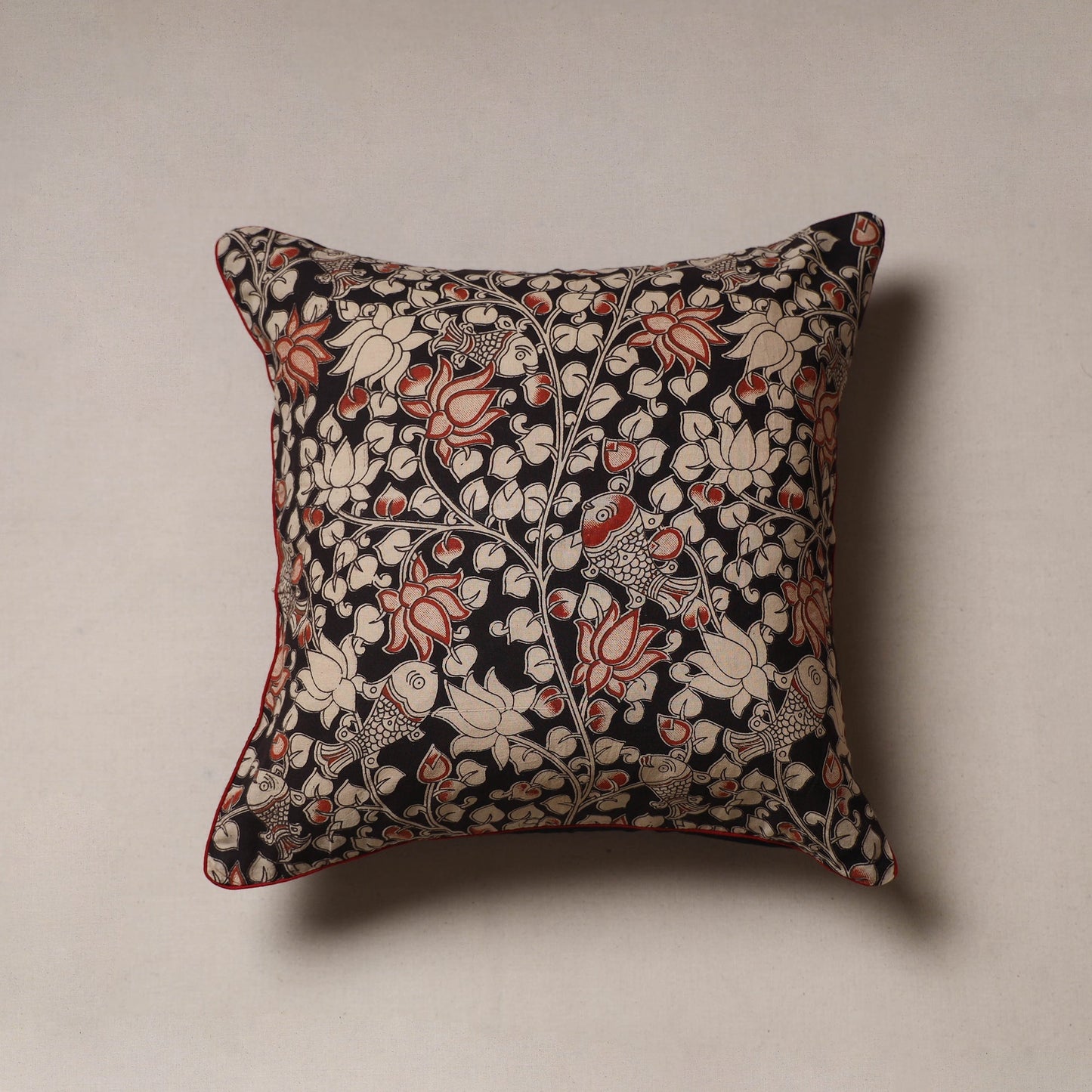 Kalamkari print cushion cover 37 - handcrafted