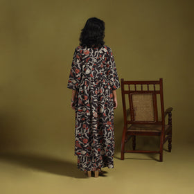 Black - kalamkari printed cotton 2pc kurta set for women 08