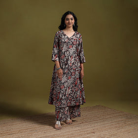 Kalamkari printed cotton 2pc kurta set for women 10