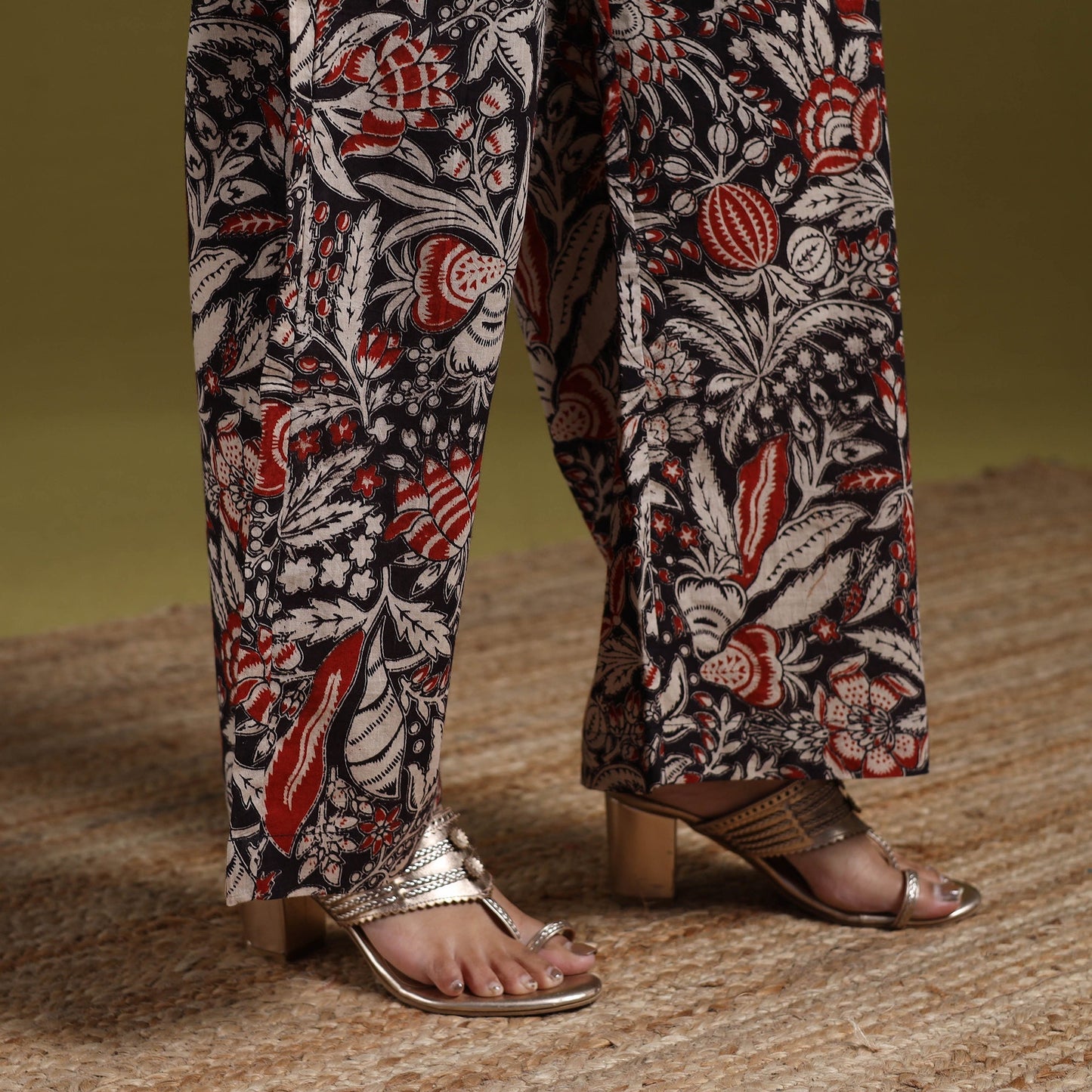 Kalamkari printed cotton 2pc kurta set for women 10