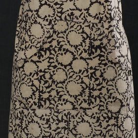 Black Kalamkari Block Printed Cotton Apron 