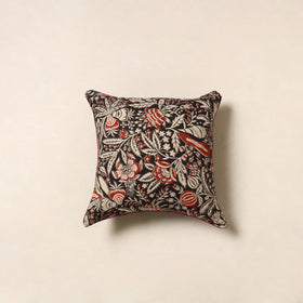 Black - kalamkari printed cotton cushion cover 122