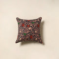 Black - kalamkari printed cotton cushion cover 123