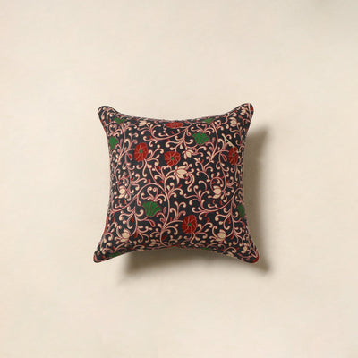 Black - kalamkari printed cotton cushion cover 123