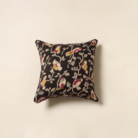 Black - kalamkari printed cotton cushion cover 129
