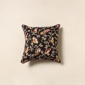 Black - kalamkari printed cotton cushion cover 129