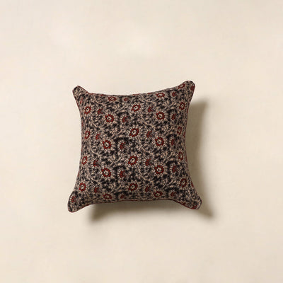 Black - kalamkari printed cotton cushion cover 58