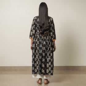  Kalamkari Printed Cotton Flared Kurta with Patchwork 12 