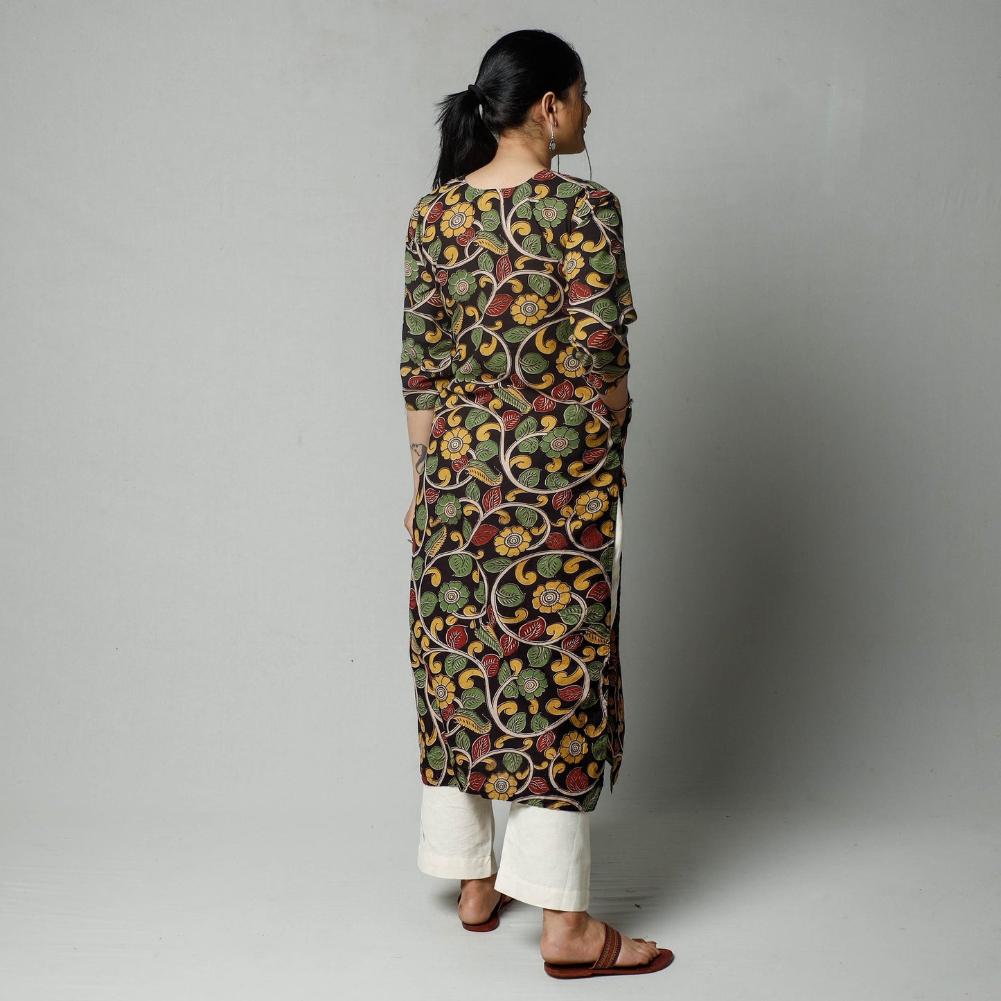 Buy Kalamkari Printed Cotton Kurta Online at iTokri.com