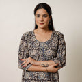  Kalamkari Block Printed Cotton Long Kurta For Women
