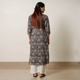  Kalamkari Block Printed Cotton Long Kurta For Women