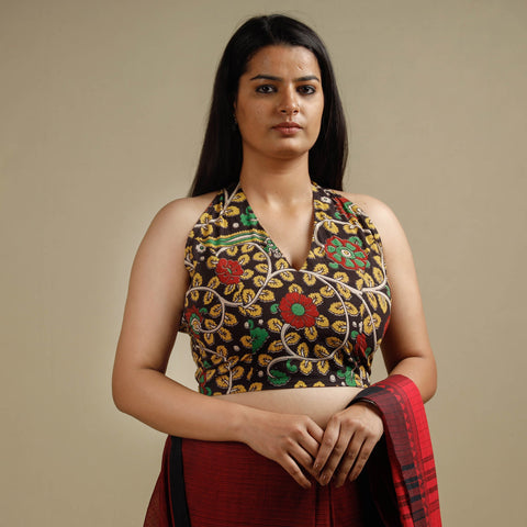 Buy Kalamkari Printed Cotton Stitched Blouse 