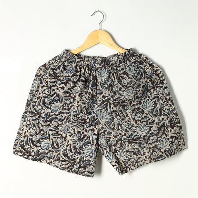 Black - kalamkari printed cotton unisex boxer/shorts