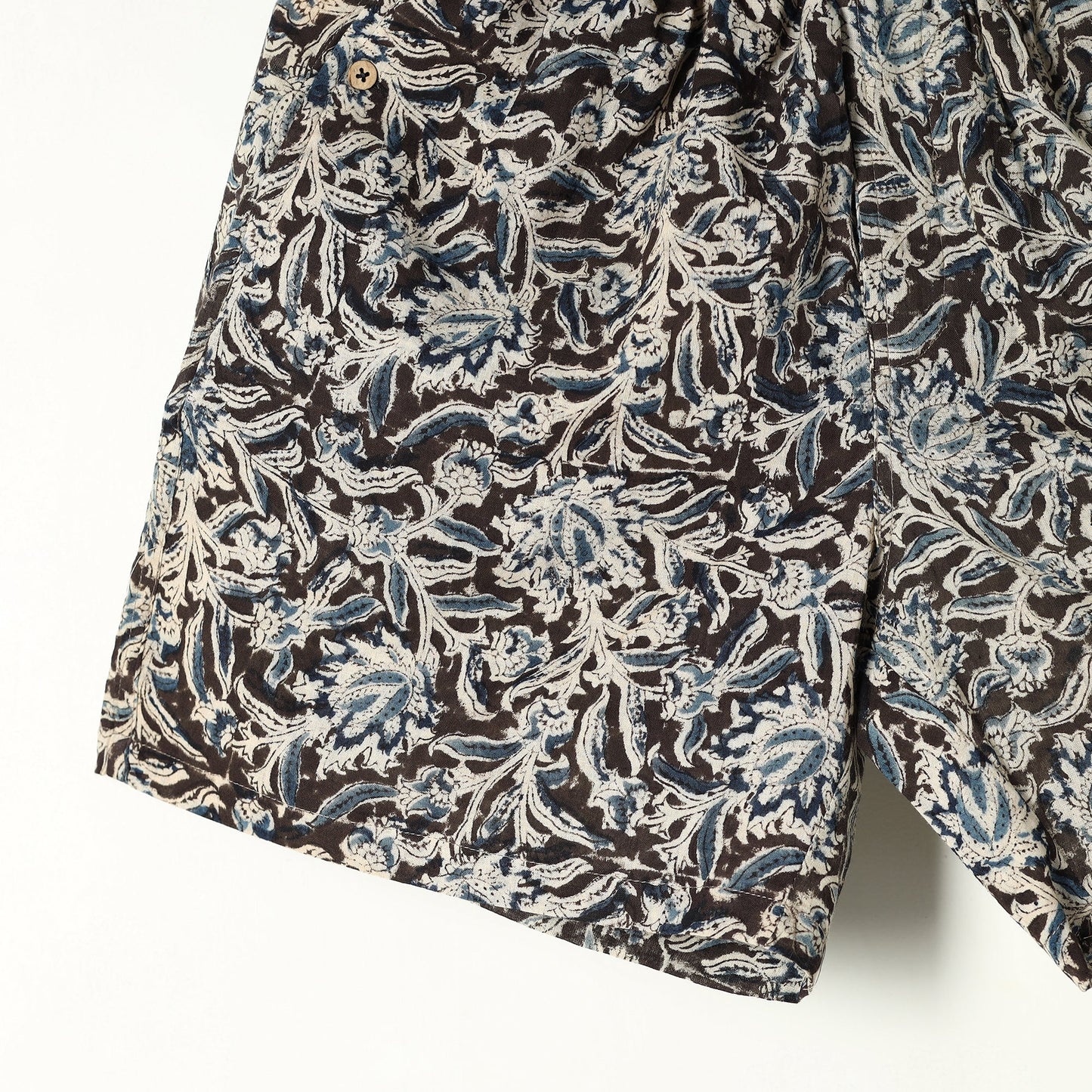 Black - kalamkari printed cotton unisex boxer/shorts