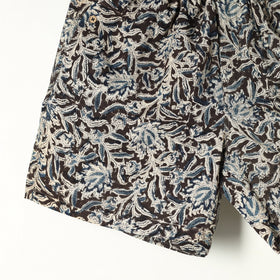 Black - kalamkari printed cotton unisex boxer/shorts