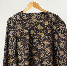 Black - kalamkari printed cotton wrap around skirt 17