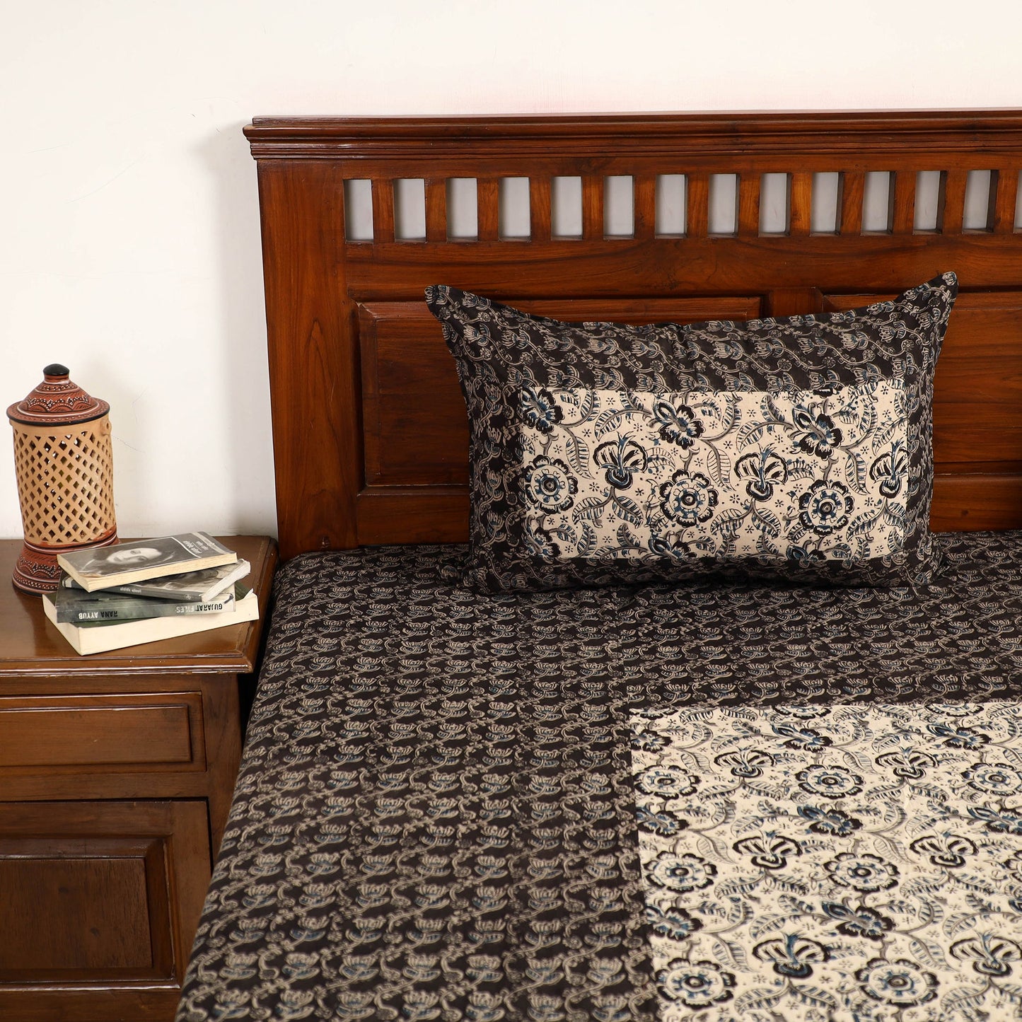 kalamkari  double bed cover set