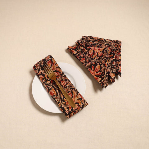 Kalamkari table napkin (set of 4) 24 - handcrafted