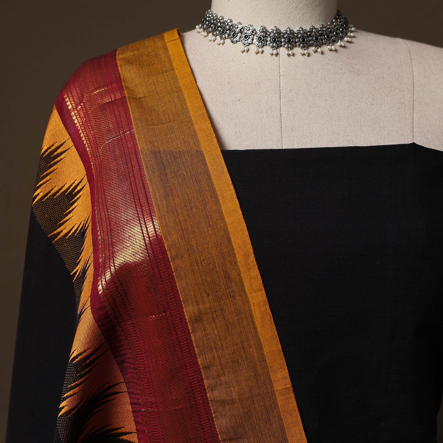 Kandangi chettinad cotton 2pc unstitched dress material 10